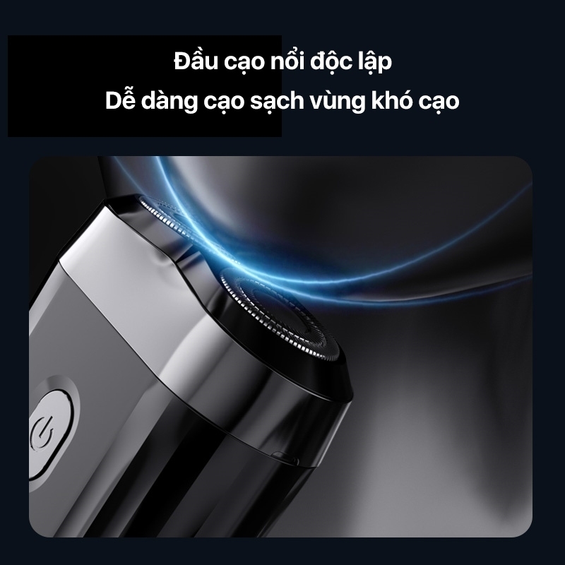 Máy cạo râu Enchen Mini 6 lưỡi dao kép mỏng, chống nước IPX7, pin siêu trâu, chính hãng