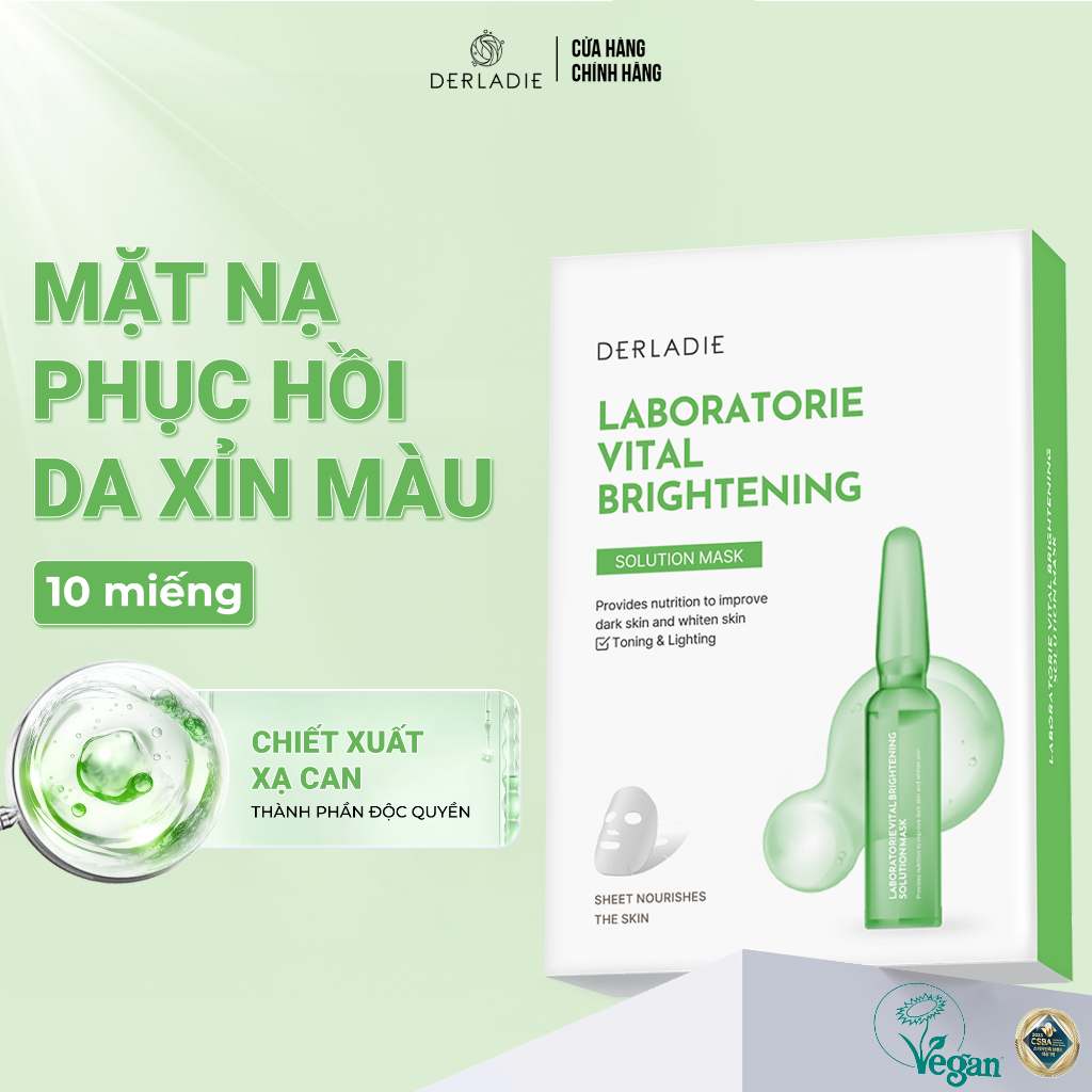 COMBO Mix 10 Mặt Nạ Hỗ Trợ Làm Dịu DERLADIE LABORATORIE VITAL SOLUTION MASK 30ml x10