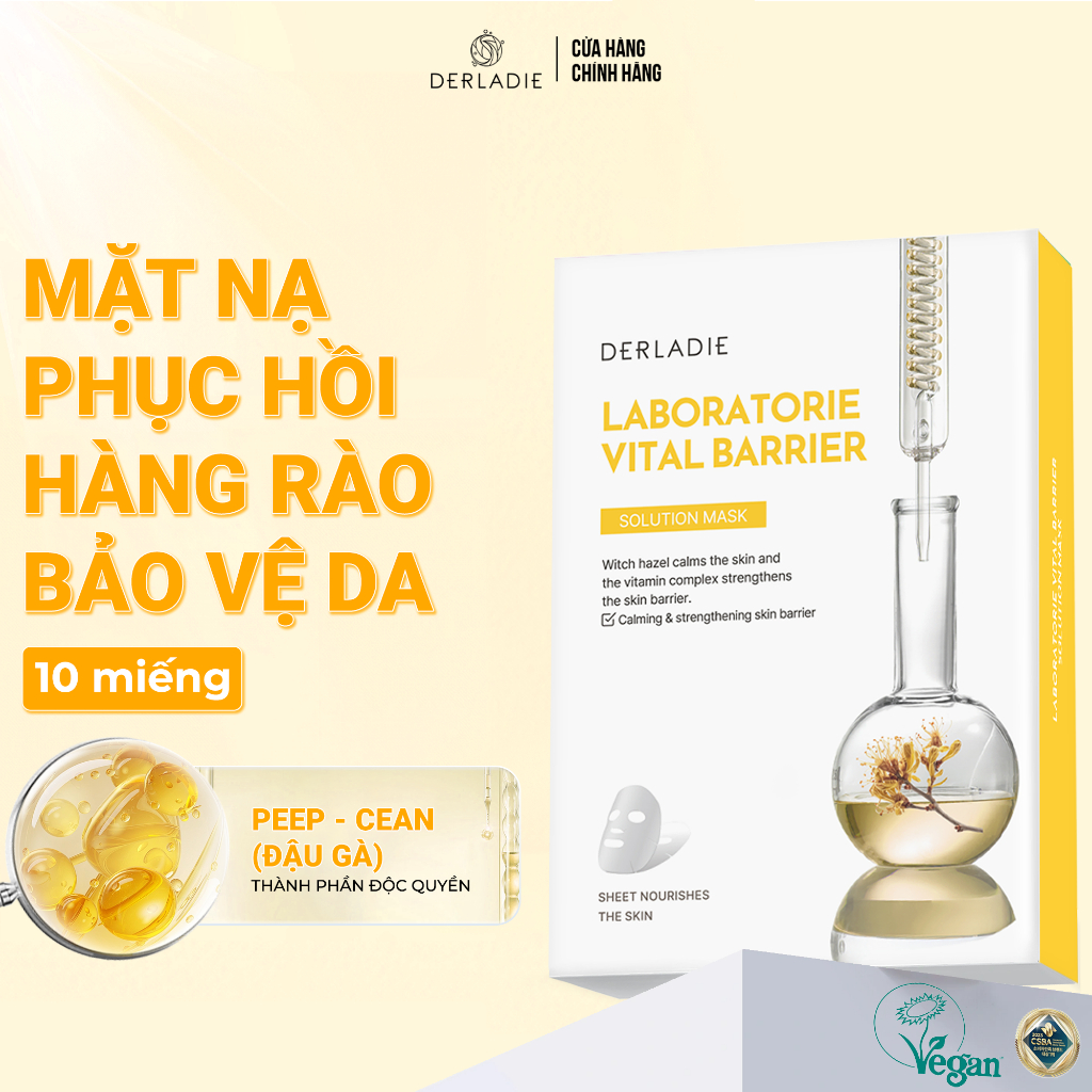 COMBO Mix 10 Mặt Nạ Hỗ Trợ Làm Dịu DERLADIE LABORATORIE VITAL SOLUTION MASK 30ml x10