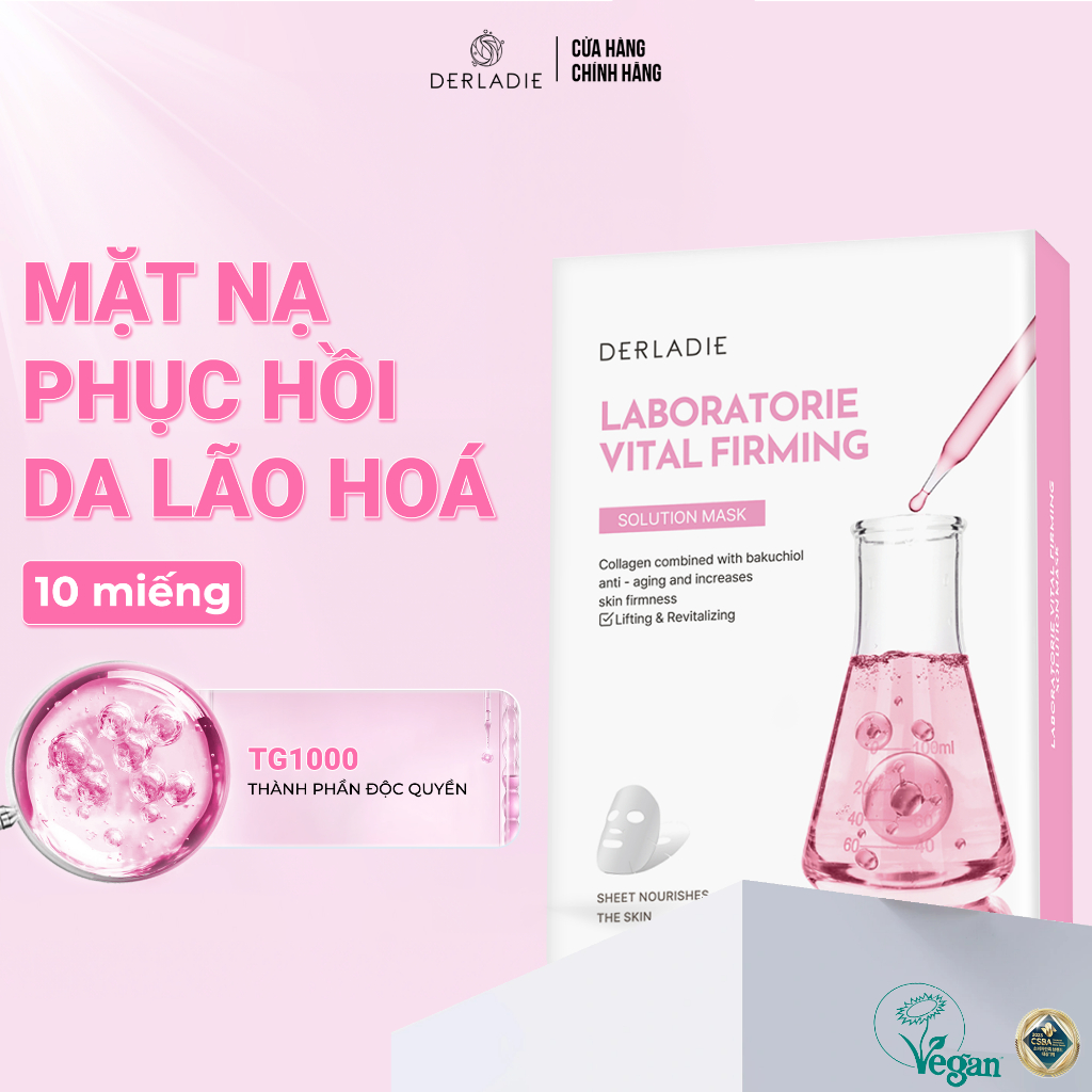 COMBO Mix 10 Mặt Nạ Hỗ Trợ Làm Dịu DERLADIE LABORATORIE VITAL SOLUTION MASK 30ml x10