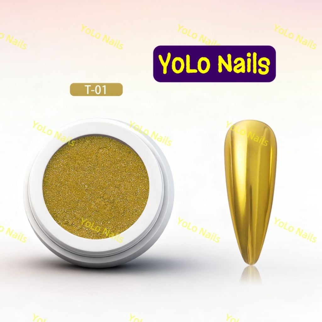 YoLo Nails: Tráng Gương Cao Cấp, Loại Mới Nâng Cấp Hạt Siu Mịn,Siêu Bám, Bóng Sáng