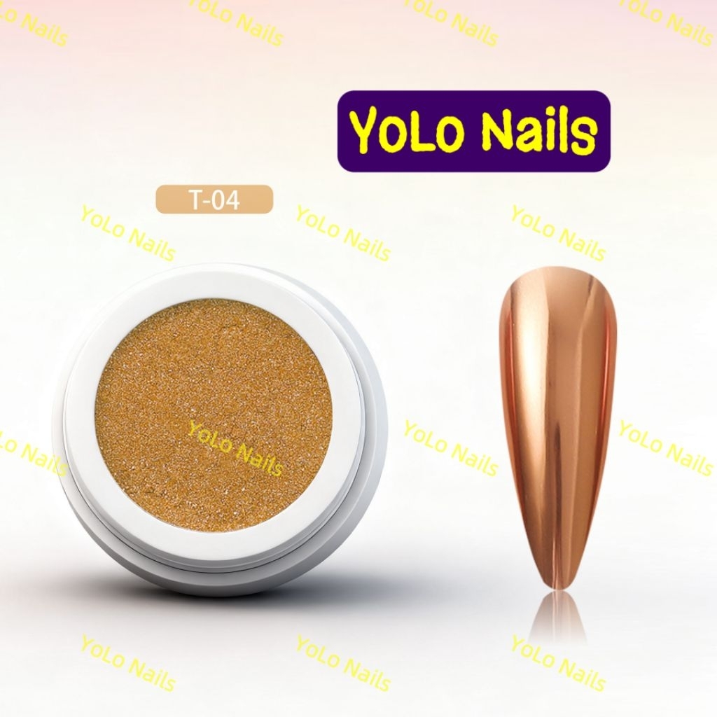 YoLo Nails: Tráng Gương Cao Cấp, Loại Mới Nâng Cấp Hạt Siu Mịn,Siêu Bám, Bóng Sáng
