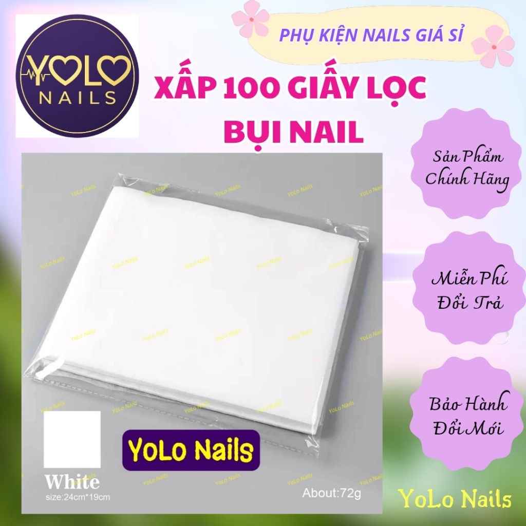Giấy Lọc Bụi Nails(Xấp100 tờ)