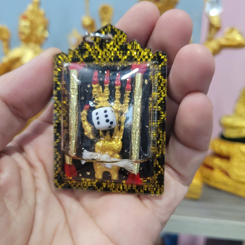 Vật Trang Trí Để Bàn Làm Việc  Mặt Dây Chuyền Thủ Công Tinh Xảo Khung Nhựa 6cm Phong Cách Thái
