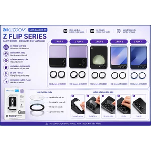 Mắt Camera KUZOOM AR Samsung Galaxy Z Flip 3 4 5 6 7 Bảo Vệ Camera Chống Trầy Mắt Camera Trong Suốt 9H