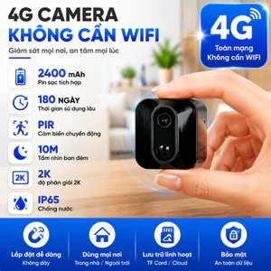 Camera an ninh V99AI 4G ngoài trời IP65 cảm biến hồng ngoại PIR phát hiện chuyển động của con ngườ