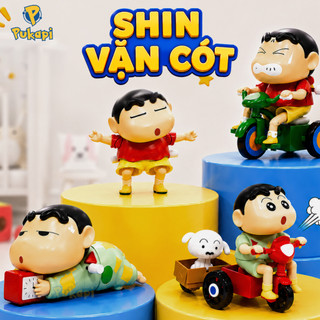 Đồ Chơi Shin Cậu Bé Bút Chì Bò Vặn Dây Cót Crayon Shinchan Đồ Chơi Bò Crayon Shin Chan Nằm Bò Đạp Xe Lắc Đầu -PUKAPI