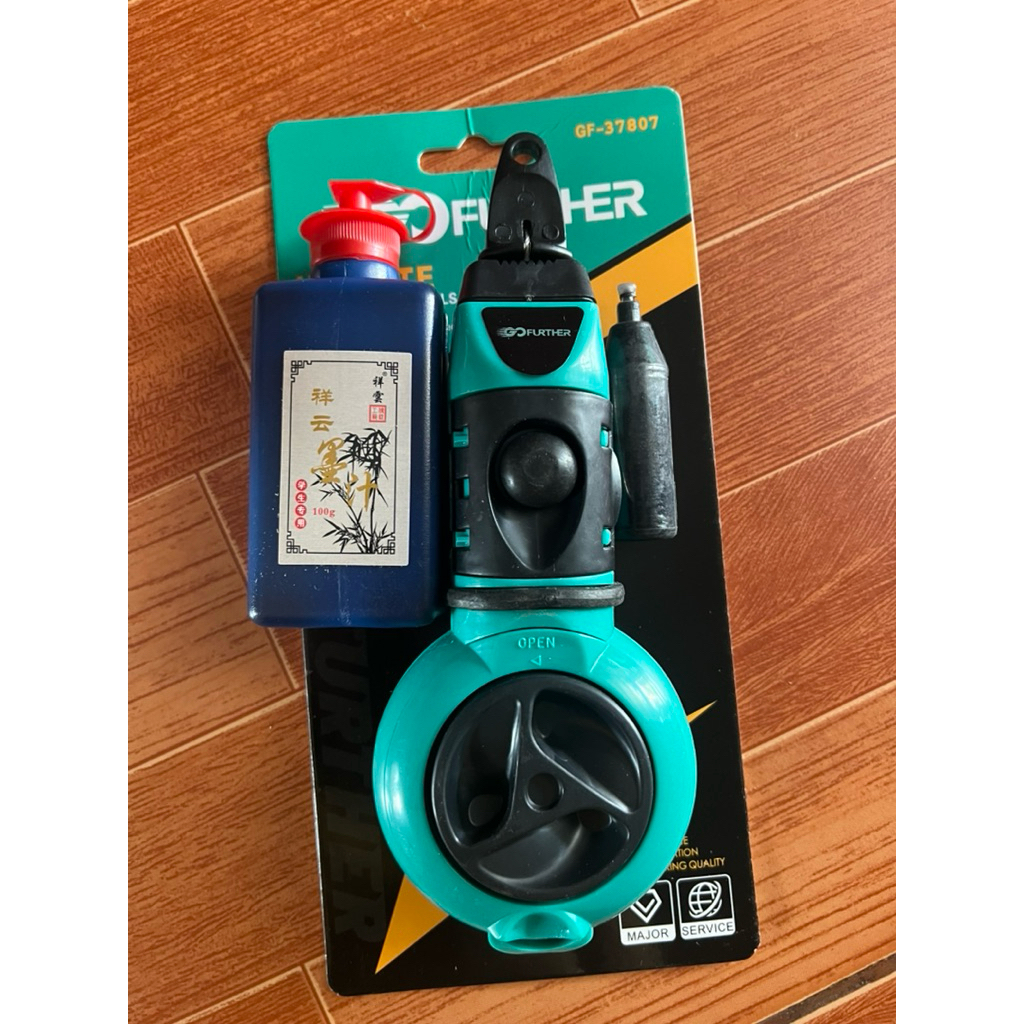 (Combo 2 món) Bật mực- Búng mực tự động Gofuther 20m + Lọ mực 100g dùng trong xây dựng, làm mộc