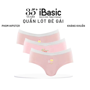 Combo 3 Quần lót bé gái iBasic cotton USA kháng khuẩn phom hipster PANG005-1C