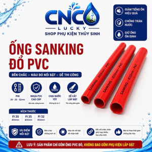 Ống sanking đỏ phi 20mm -25mm- 32mm chuyên dùng cho bể thuỷ sinh