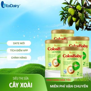 Combo 4-12 hộp Colosbaby Lactoferrin L800g , cho trẻ sinh mổ, tăng cường miễn dịch. Vitadairy.