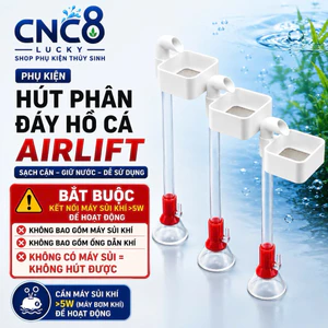 Phụ kiện hút phân đáy bể cá bằng ống airlift (CHƯA BAO GỒM MÁY SỦI), khay vuông 68mm