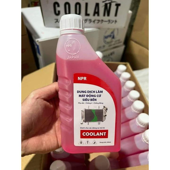 Nước Làm Mát Xe Máy Pha Sẵn - Nước Mát Honda Yamaha Chống Đông Chống Gỉ NPR JAPAN 500ML Chính Hãng Xanh Đỏ