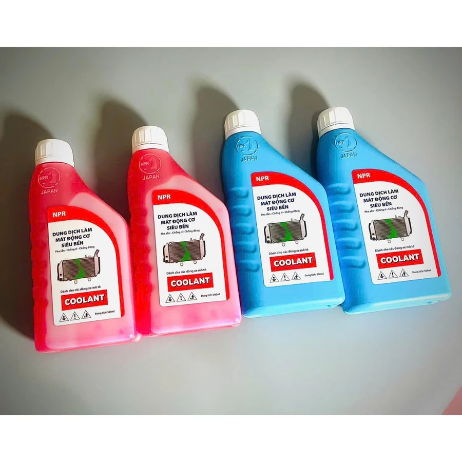 Nước Làm Mát Xe Máy Pha Sẵn - Nước Mát Honda Yamaha Chống Đông Chống Gỉ NPR JAPAN 500ML Chính Hãng Xanh Đỏ