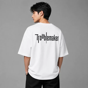 Áo thun nam nữ AURORIS Troublemaker oversize 100% cotton 250gsm cao cấp, áo phông form rộng trẻ trung