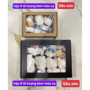 Bộ tô tượng 6/8/10 con kèm màu tô cây cọ