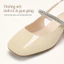 Giày Cao Gót Nữ Bít Mũi Vuông IKUNKA, Sandal Quai Hậu Đính Đá Đi Tiệc, Giày Công Sở Gót Vuông 5cm