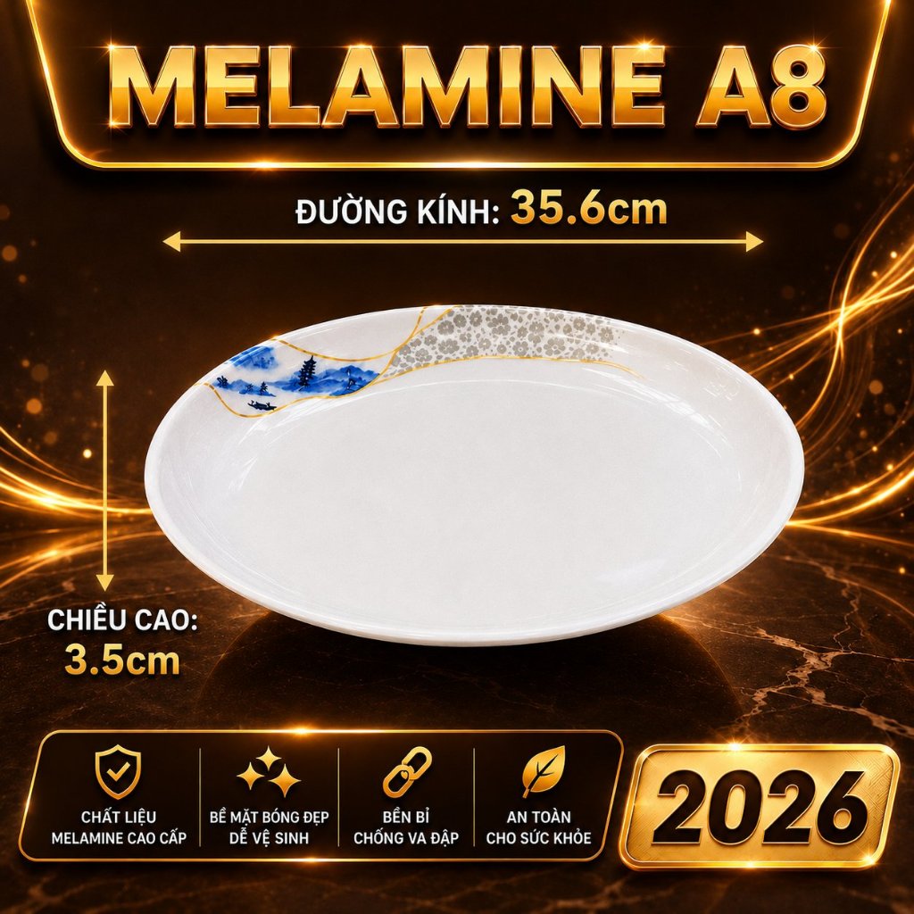 ĐĨA  SOÀI 300-14  MELAMINE A8 CAO CẤP – PHONG CÁCH PHƯƠNG ĐÔNG SANG TRỌNG