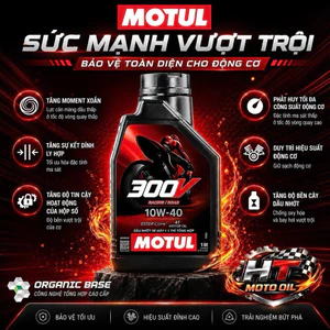 Motul Dầu Nhớt Xe Máy 300V FACTORY LINE ROAD RACING 10W40 1L Chính Hãng Công Nghệ Ester Core Tăng Hiệu Suất Động Cơ