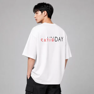 Áo thun nam nữ AURORIS Saturday oversize 100% cotton 250gsm cao cấp, áo phông form rộng trẻ trung