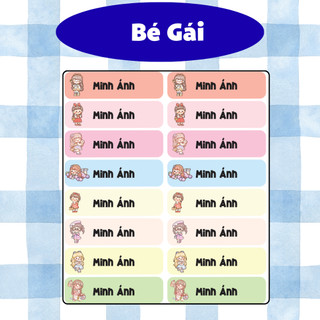120 Sticker Dán Đồ Dùng Học Tập, Dán Tập Vở, Dán Tên Cho Bé Kích Thước 1x3cm