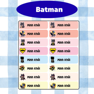120 Sticker Dán Đồ Dùng Học Tập, Dán Tập Vở, Dán Tên Cho Bé Kích Thước 1x3cm