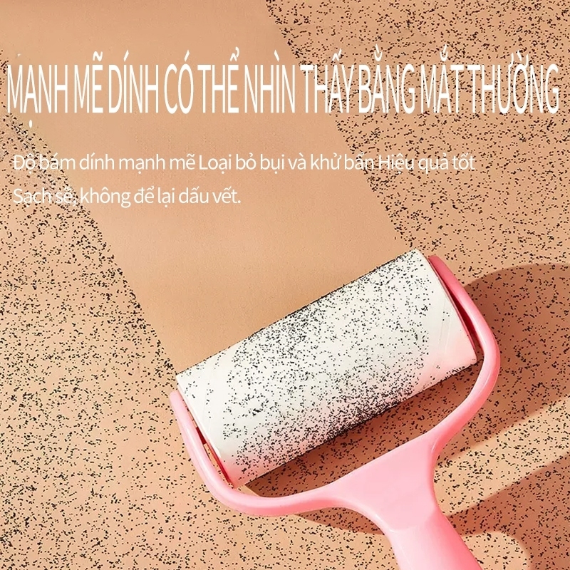 🐾 Cây Lăn Bụi Lông Thú Cưng Chuyên Dụng - Thiết Kế Cán Dài 16cm Dễ Thao Tác, Làm Sạch Nhanh Trên Nệm, Sofa & Quần Áo | Đ