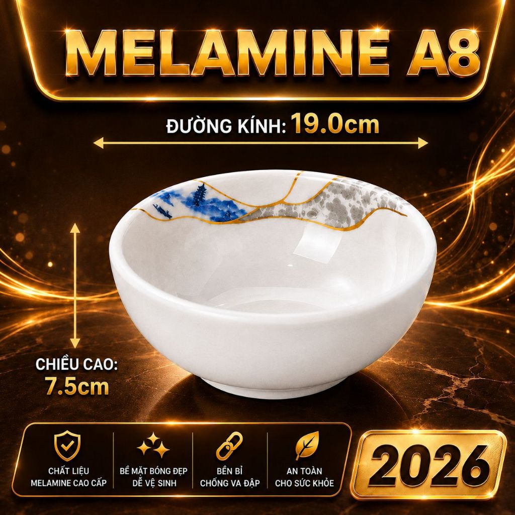 BÁT 611 - 4.7  MELAMINE A8 CAO CẤP – PHONG CÁCH PHƯƠNG ĐÔNG SANG TRỌNG