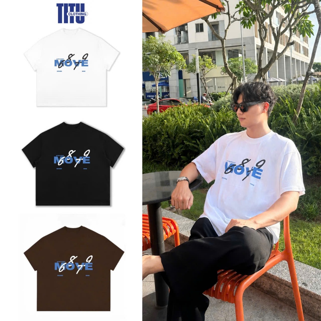 Áo Thun Form Boxy "MOVE 68 & 79", Cotton 250GSM