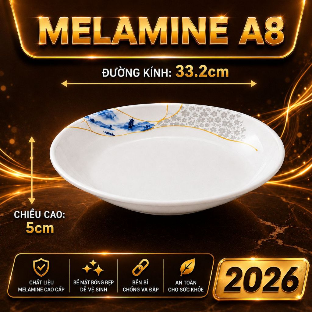 ĐĨA  319-13 MELAMINE A8 CAO CẤP – PHONG CÁCH PHƯƠNG ĐÔNG SANG TRỌNG