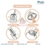 BỘ CỌ RỬA BÌNH SỮA SILICON 4 CHI TIẾT MOLLI MOL3008