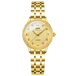 Đồng Hồ Nữ I&W Carnival 615L-T2 Chính Hãng Full Box Chống Nước 30m Kính Sapphire (Máy Cơ Tự Động)