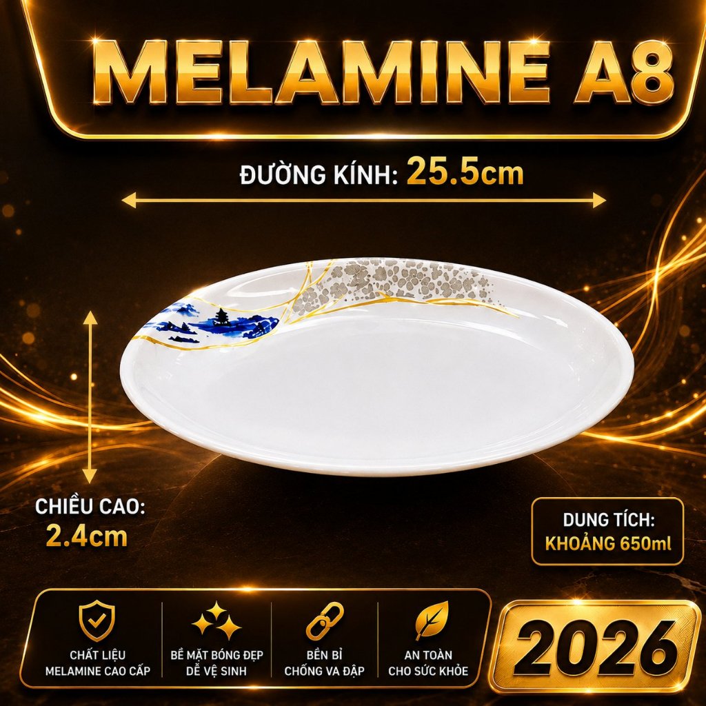 ĐĨA  SOÀI 300-10  MELAMINE A8 CAO CẤP – PHONG CÁCH PHƯƠNG ĐÔNG SANG TRỌNG