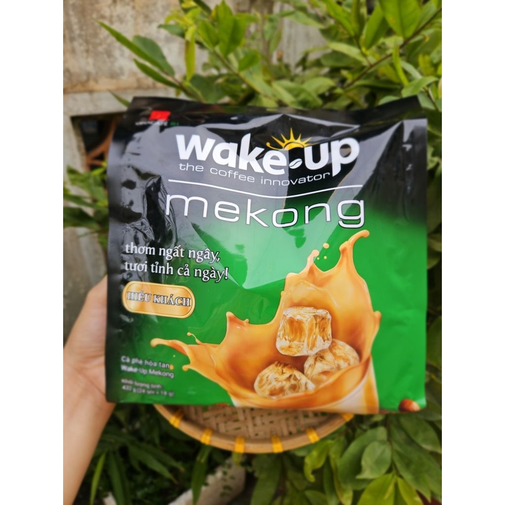 combo 2 bịch cafe hòa tan Wake Up Mekong