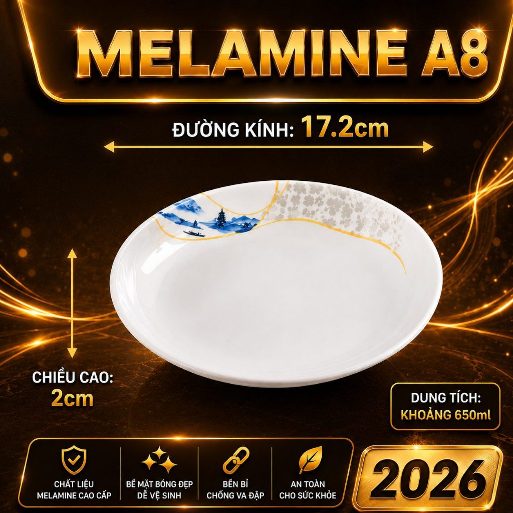 ĐĨA  A07 MELAMINE A8 CAO CẤP – PHONG CÁCH PHƯƠNG ĐÔNG SANG TRỌNG..............