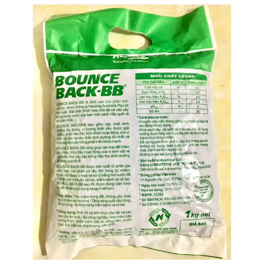Phân bón BB (Bounce Back): BẬT BÚP - BUNG RỄ - CÂY KHỎE ĐẾN BẤT NGỜ!