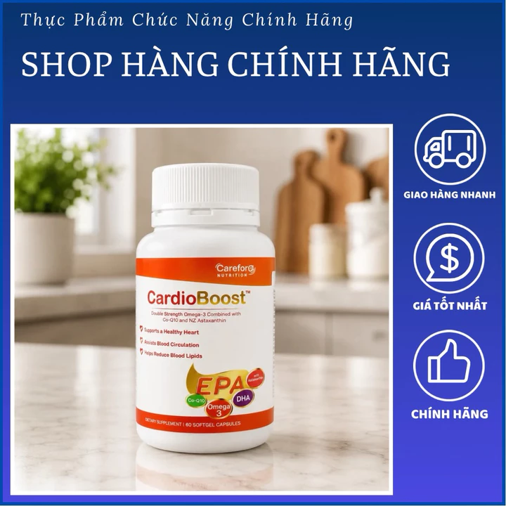 Cardio Boost Carefor EPA Omega 3 – Hỗ Trợ Tim Mạch, Giảm Mỡ Máu, Lưu Thông Máu Tốt