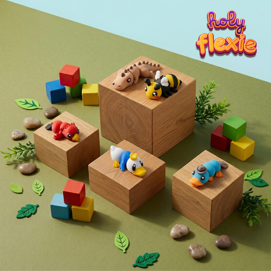 Móc khóa khớp nối Thú mỏ vịt điệp viên Perry the Platypus Flexi - đồ chơi in 3d nhiều màu - Holymesh