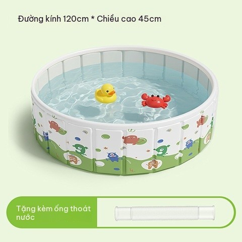 Bể Bơi Tròn Cao Cấp Gấp Gọn Cho Bé Không Cần Bơm Hơi Thành Cứng Bền Đủ Size Cho Bé