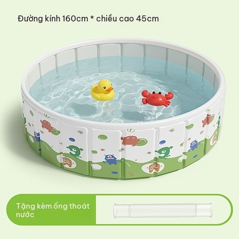 Bể Bơi Tròn Cao Cấp Gấp Gọn Cho Bé Không Cần Bơm Hơi Thành Cứng Bền Đủ Size Cho Bé