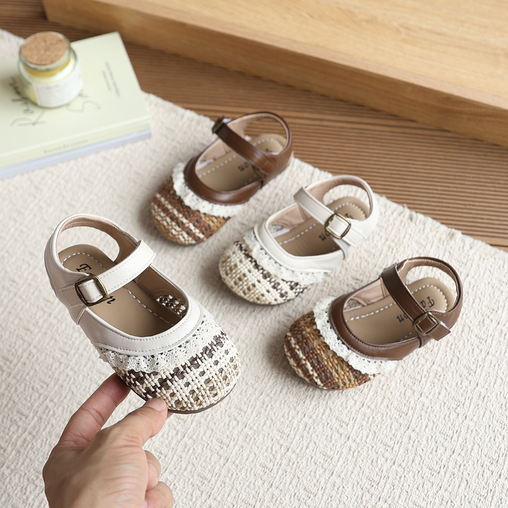 Giày sandal sau mắt cá Bella Neman phong cách vintage, đế êm chân phù hợp bé 1-6 tuổi