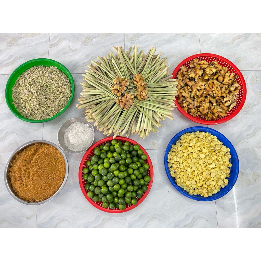 Chanh gừng sả muối đường mía thô(kháng sinh tự nhiên)