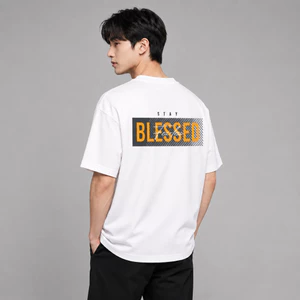Áo thun nam nữ AURORIS Stay Blessed oversize 100% cotton 250gsm cao cấp, áo phông unisex form rộng trẻ trung