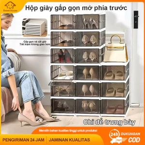 Hộp Đựng Giày Gấp Gọn Trong Suốt – Tiết Kiệm Không Gian, Dễ Cất Gọn – Chất Liệu Nhựa Cao Cấp