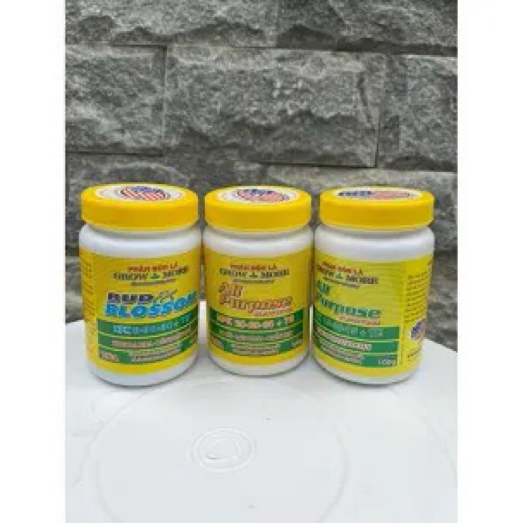 [CHÍNH HÃNG]Phân Bón Lá Grow More NPK20-20-20+TE All Purpose 100g-Giúp To,Lớn Trái,Chắc Hạt,Đẹp Hoa