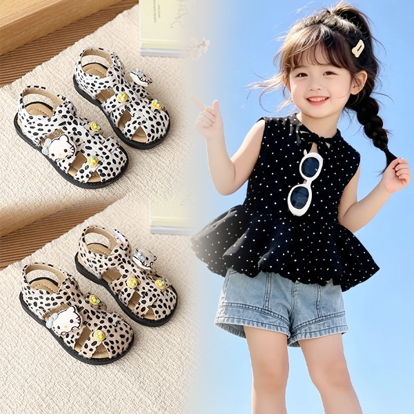 Giày bảo ngón Bella Neman bé gái hình mèo dễ thương, khóa dán tiện lợi đi chơi hàng ngày