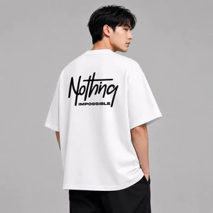 Áo thun nam nữ AURORIS Nothing Impossible oversize 100% cotton 250gsm cao cấp, áo phông unisex form rộng trẻ trung