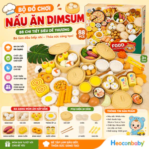 2. BỘ ĐỒ CHƠI NẤU ĂN DIMSUM 88 CHI TIẾT – BÉ THỎA SỨC LÀM ĐẦU BẾP NHÍ