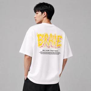 Áo thun nam nữ AURORIS Brave oversize 100% cotton 250gsm cao cấp, áo phông unisex form rộng trẻ trung