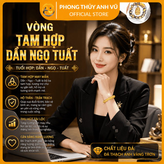 Vòng phong thủy tuổi ngọ - vòng tam hợp tuổi ngọ - thạch anh vàng trơn - may mắn tài lộc bình an